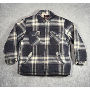 Vintage West‎ Wind Sportswear Sherpa Lined Jacket Mens XL Wool Full Zip USA Made